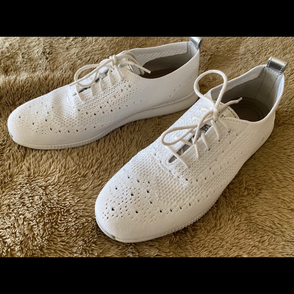 Cole Haan Zerogrand Wingtip Oxford, White, 8